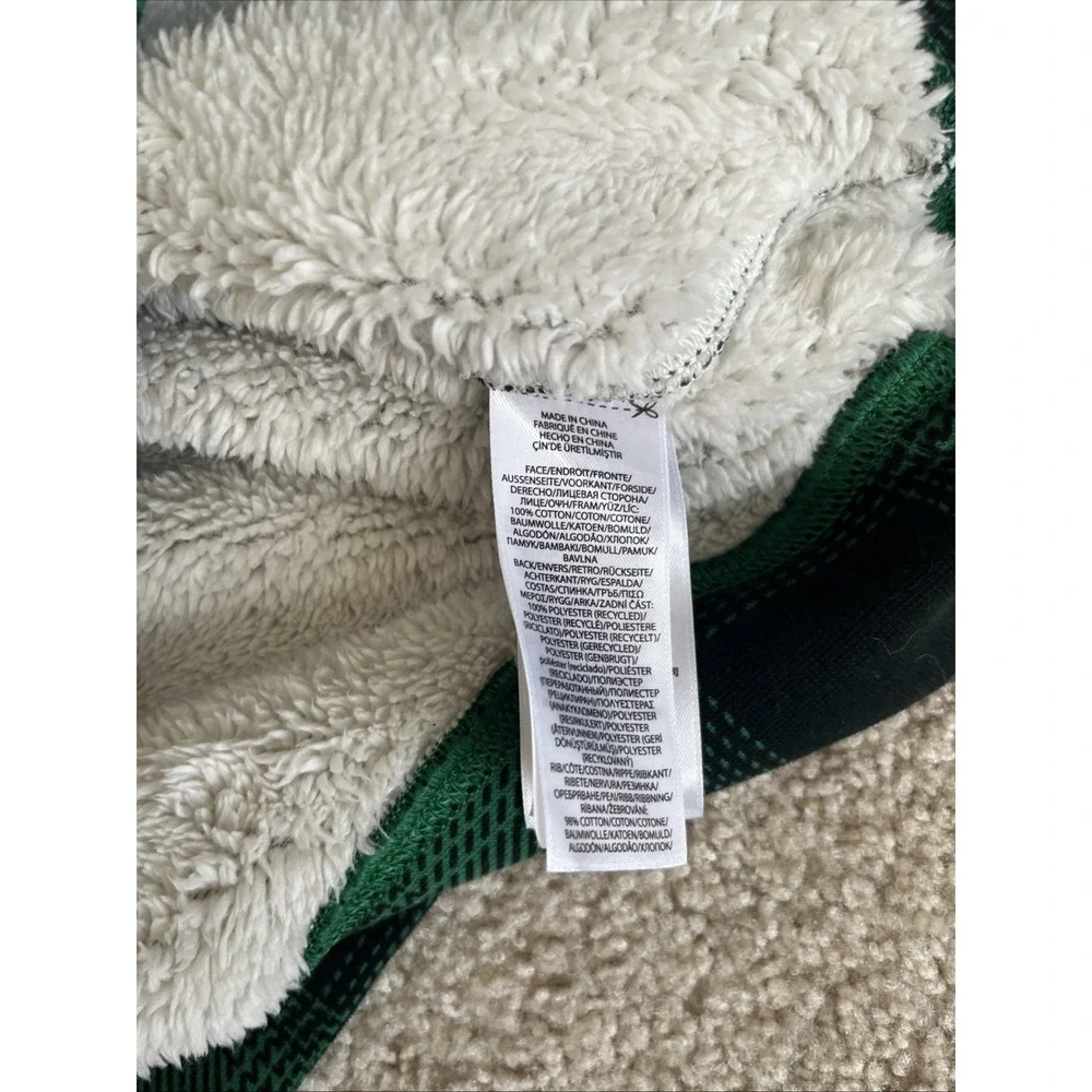 Polo Ralph Lauren Green Plaid Sherpa Lined Full Zip Hoodie XXL 710880186002